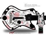  Lots of Dots Pink on White Decal Style Skin - fits Warriors Of Rock Guitar Hero Guitar (GUITAR NOT INCLUDED)