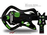  Lots of Dots Green on Black Decal Style Skin - fits Warriors Of Rock Guitar Hero Guitar (GUITAR NOT INCLUDED)