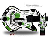  Lots of Dots Green on White Decal Style Skin - fits Warriors Of Rock Guitar Hero Guitar (GUITAR NOT INCLUDED)