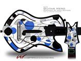  Lots of Dots Blue on White Decal Style Skin - fits Warriors Of Rock Guitar Hero Guitar (GUITAR NOT INCLUDED)
