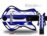 Kearas Psycho Stripes Blue and White Decal Style Skin - fits Warriors Of Rock Guitar Hero Guitar (GUITAR NOT INCLUDED)