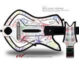  Kearas Flowers on White Decal Style Skin - fits Warriors Of Rock Guitar Hero Guitar (GUITAR NOT INCLUDED)