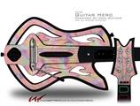  Neon Swoosh on Pink Decal Style Skin - fits Warriors Of Rock Guitar Hero Guitar (GUITAR NOT INCLUDED)