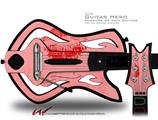  Big Kiss Red Lips on Pink Decal Style Skin - fits Warriors Of Rock Guitar Hero Guitar (GUITAR NOT INCLUDED)