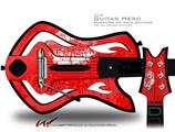  Big Kiss White Lips on Red Decal Style Skin - fits Warriors Of Rock Guitar Hero Guitar (GUITAR NOT INCLUDED)