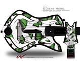  Butterflies Green Decal Style Skin - fits Warriors Of Rock Guitar Hero Guitar (GUITAR NOT INCLUDED)