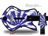  Rising Sun Japanese Flag Blue Decal Style Skin - fits Warriors Of Rock Guitar Hero Guitar (GUITAR NOT INCLUDED)