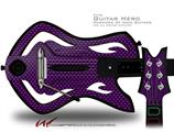  Carbon Fiber Purple Decal Style Skin - fits Warriors Of Rock Guitar Hero Guitar (GUITAR NOT INCLUDED)