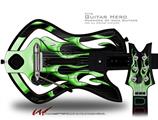  Metal Flames Green Decal Style Skin - fits Warriors Of Rock Guitar Hero Guitar (GUITAR NOT INCLUDED)