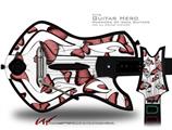  Butterflies Pink Decal Style Skin - fits Warriors Of Rock Guitar Hero Guitar (GUITAR NOT INCLUDED)