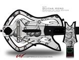  Petals Gray Decal Style Skin - fits Warriors Of Rock Guitar Hero Guitar (GUITAR NOT INCLUDED)