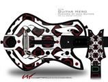  Red And Black Squared Decal Style Skin - fits Warriors Of Rock Guitar Hero Guitar (GUITAR NOT INCLUDED)