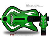  Simulated Brushed Metal Green Decal Style Skin - fits Warriors Of Rock Guitar Hero Guitar (GUITAR NOT INCLUDED)