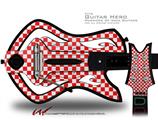  Checkered Canvas Red and White Decal Style Skin - fits Warriors Of Rock Guitar Hero Guitar (GUITAR NOT INCLUDED)