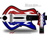  Red White and Blue Decal Style Skin - fits Warriors Of Rock Guitar Hero Guitar (GUITAR NOT INCLUDED)