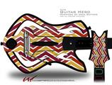  Zig Zag Yellow Burgundy Orange Decal Style Skin - fits Warriors Of Rock Guitar Hero Guitar (GUITAR NOT INCLUDED)