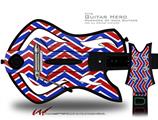  Zig Zag Red White and Blue Decal Style Skin - fits Warriors Of Rock Guitar Hero Guitar (GUITAR NOT INCLUDED)