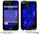 iPod Touch 4G Skin Flaming Fire Skull Blue