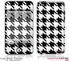 iPod Touch 4G Skin Houndstooth Black and White