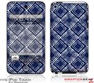 iPod Touch 4G Skin Wavey Navy Blue