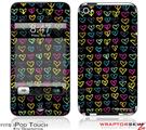 iPod Touch 4G Skin - Kearas Hearts Black