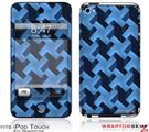iPod Touch 4G Skin Retro Houndstooth Blue