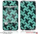 iPod Touch 4G Skin Retro Houndstooth Seafoam Green