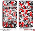 iPod Touch 4G Skin Sexy Girl Silhouette Camo Red