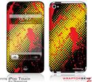 iPod Touch 4G Skin Halftone Splatter Yellow Red