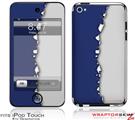 iPod Touch 4G Skin Ripped Colors Blue Gray