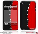 iPod Touch 4G Skin Ripped Colors Black Red