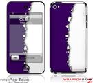 iPod Touch 4G Skin Ripped Colors Purple White