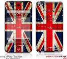 iPod Touch 4G Skin Painted Faded and Cracked Union Jack British Flag