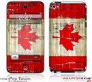iPod Touch 4G Skin Painted Faded and Cracked Canadian Canada Flag
