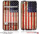 iPod Touch 4G Skin Painted Faded and Cracked USA American Flag