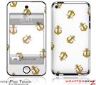 iPod Touch 4G Skin Anchors Away White