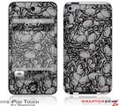 iPod Touch 4G Skin Scattered Skulls Gray