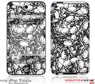 iPod Touch 4G Skin Scattered Skulls White