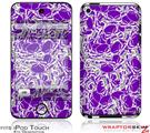 iPod Touch 4G Skin Scattered Skulls Purple