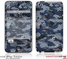 iPod Touch 4G Skin HEX Mesh Camo 01 Blue