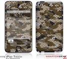 iPod Touch 4G Skin HEX Mesh Camo 01 Brown