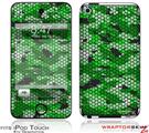 iPod Touch 4G Skin HEX Mesh Camo 01 Green Bright