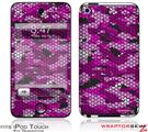 iPod Touch 4G Skin HEX Mesh Camo 01 Pink
