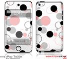 iPod Touch 4G Skin - Lots of Dots Pink on White