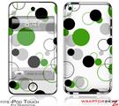iPod Touch 4G Skin - Lots of Dots Green on White