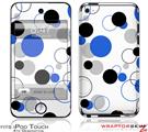 iPod Touch 4G Skin - Lots of Dots Blue on White