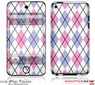 iPod Touch 4G Skin - Argyle Pink and Blue