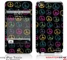 iPod Touch 4G Skin - Kearas Peace Signs Black