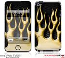 iPod Touch 4G Skin - Metal Flames Yellow