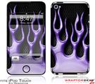 iPod Touch 4G Skin - Metal Flames Purple